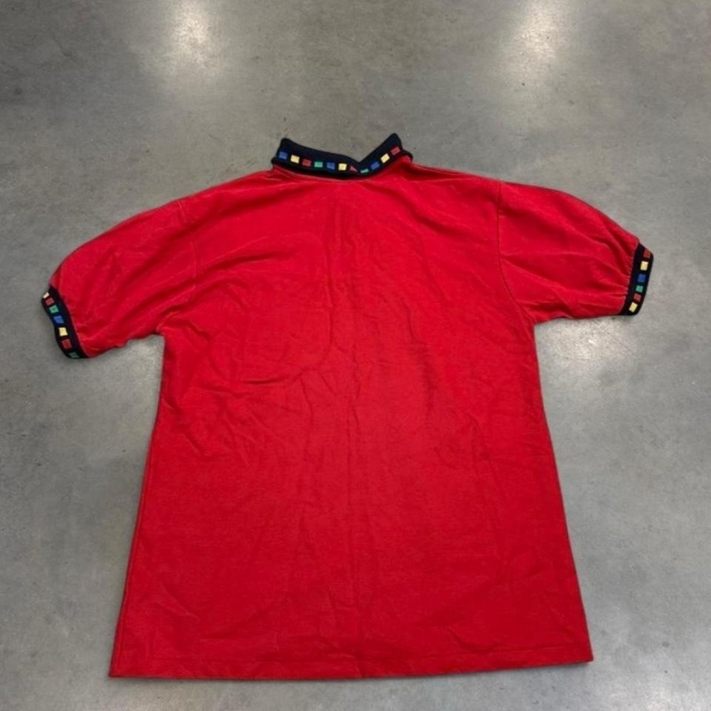 Vintage Chuck E Cheese Red Polo‎ Employee Uniform Size Mens Large - Picture 2 of 6